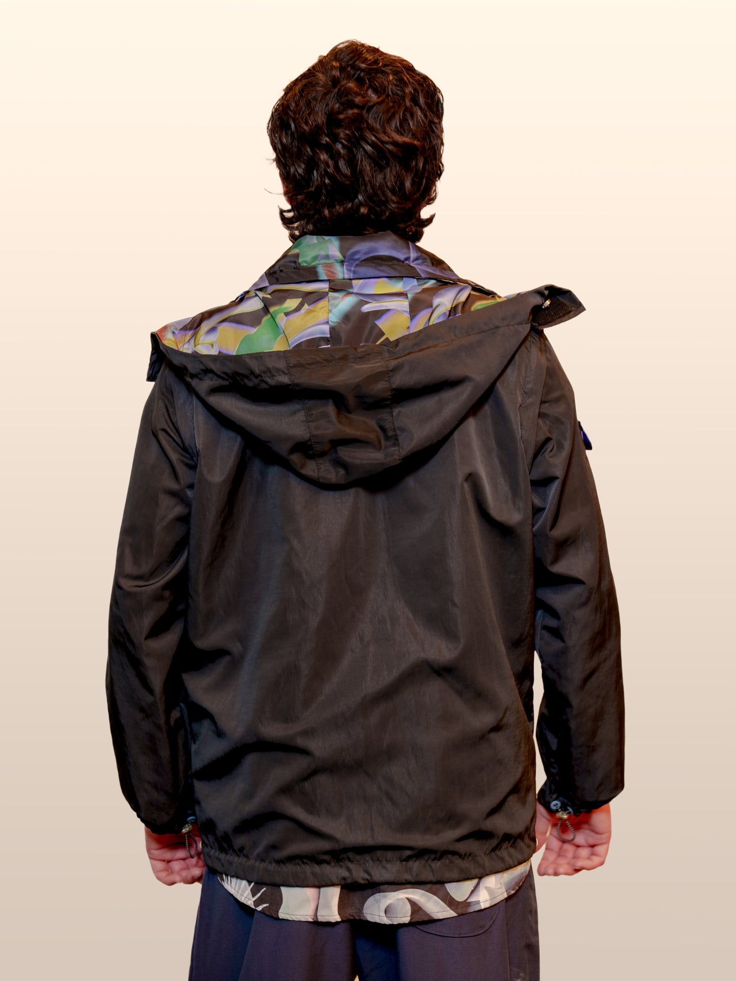 Convertible Nylon Wind Jacket - Purple&Black